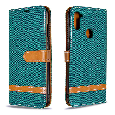 Coque Portefeuille Livre Cuir Etui Clapet B16F pour Samsung Galaxy A11 Vert