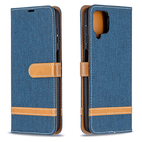 Coque Portefeuille Livre Cuir Etui Clapet B16F pour Samsung Galaxy A12 Bleu Royal