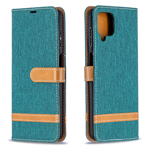 Coque Portefeuille Livre Cuir Etui Clapet B16F pour Samsung Galaxy A12 Nacho Vert