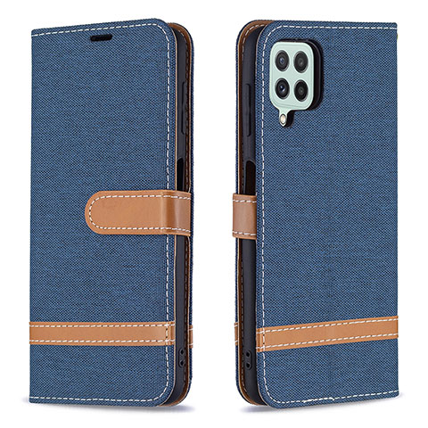 Coque Portefeuille Livre Cuir Etui Clapet B16F pour Samsung Galaxy A22 4G Bleu Royal