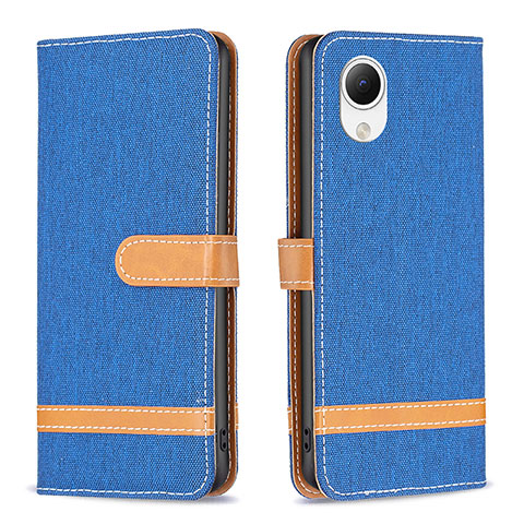 Coque Portefeuille Livre Cuir Etui Clapet B16F pour Samsung Galaxy A23e 5G Bleu