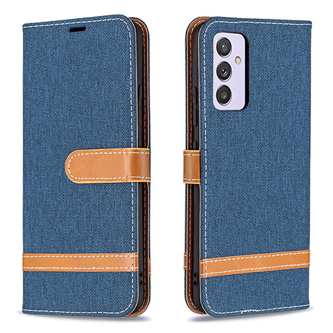 Coque Portefeuille Livre Cuir Etui Clapet B16F pour Samsung Galaxy A24 4G Bleu Royal