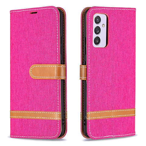 Coque Portefeuille Livre Cuir Etui Clapet B16F pour Samsung Galaxy A24 4G Rose Rouge