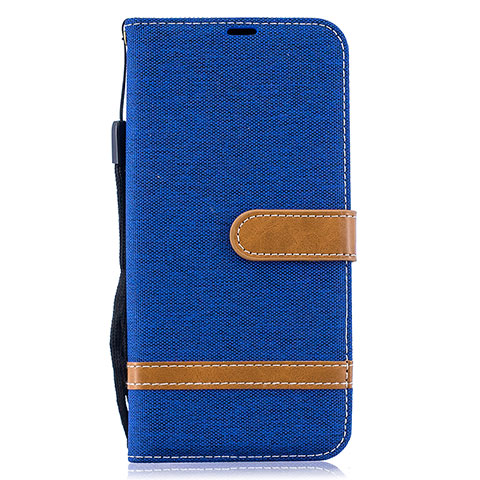 Coque Portefeuille Livre Cuir Etui Clapet B16F pour Samsung Galaxy A30S Bleu