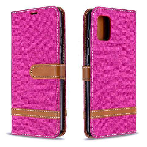 Coque Portefeuille Livre Cuir Etui Clapet B16F pour Samsung Galaxy A31 Rose Rouge