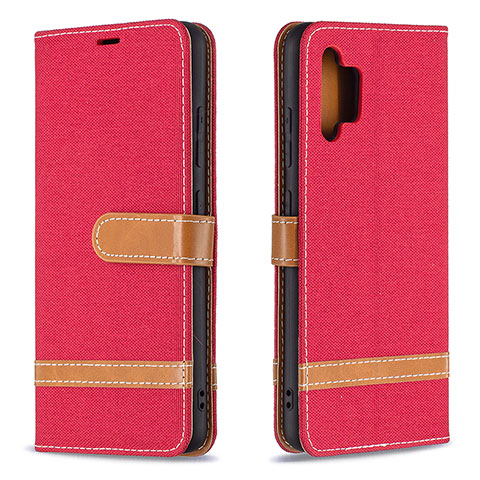 Coque Portefeuille Livre Cuir Etui Clapet B16F pour Samsung Galaxy A32 4G Rouge