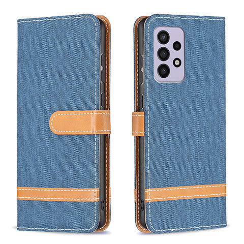 Coque Portefeuille Livre Cuir Etui Clapet B16F pour Samsung Galaxy A33 5G Bleu Royal