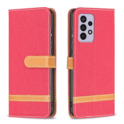 Coque Portefeuille Livre Cuir Etui Clapet B16F pour Samsung Galaxy A33 5G Rouge