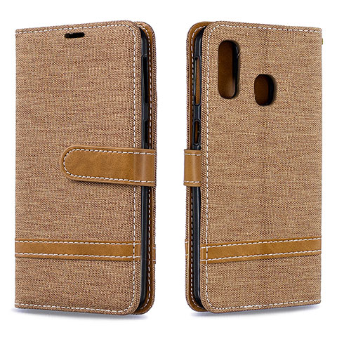 Coque Portefeuille Livre Cuir Etui Clapet B16F pour Samsung Galaxy A40 Or