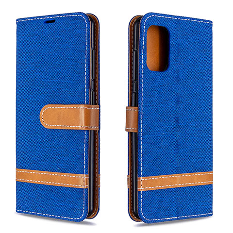 Coque Portefeuille Livre Cuir Etui Clapet B16F pour Samsung Galaxy A41 Bleu