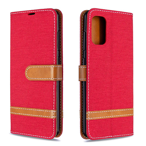 Coque Portefeuille Livre Cuir Etui Clapet B16F pour Samsung Galaxy A41 Rouge