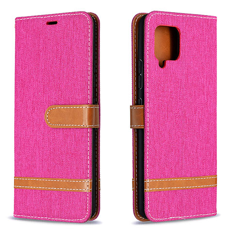Coque Portefeuille Livre Cuir Etui Clapet B16F pour Samsung Galaxy A42 5G Rose Rouge