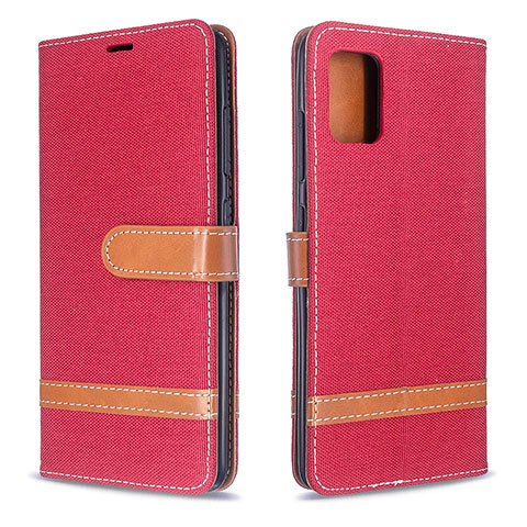 Coque Portefeuille Livre Cuir Etui Clapet B16F pour Samsung Galaxy A51 4G Rouge