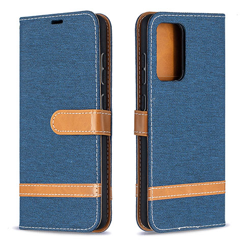 Coque Portefeuille Livre Cuir Etui Clapet B16F pour Samsung Galaxy A52 5G Bleu Royal