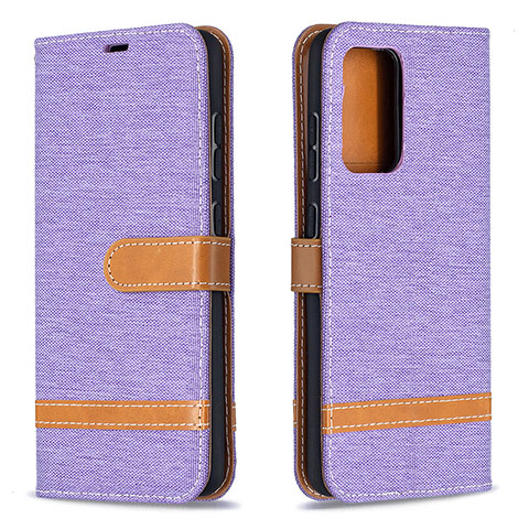 Coque Portefeuille Livre Cuir Etui Clapet B16F pour Samsung Galaxy A52 5G Violet Clair