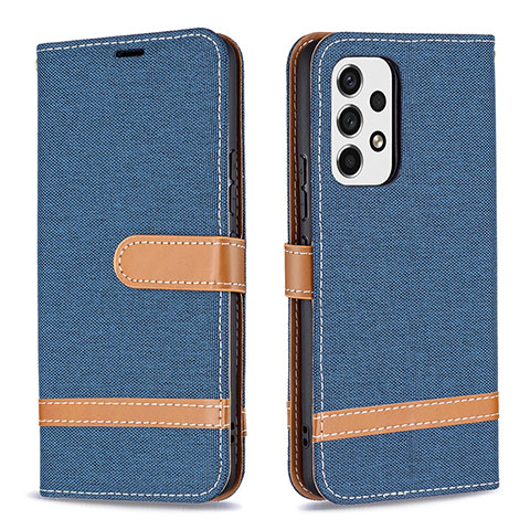 Coque Portefeuille Livre Cuir Etui Clapet B16F pour Samsung Galaxy A53 5G Bleu Royal