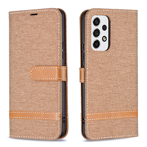 Coque Portefeuille Livre Cuir Etui Clapet B16F pour Samsung Galaxy A53 5G Or