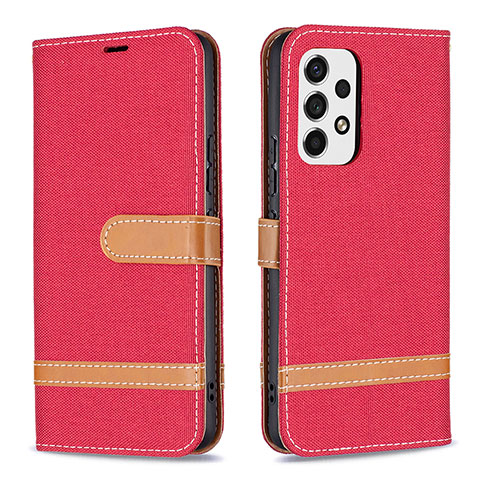 Coque Portefeuille Livre Cuir Etui Clapet B16F pour Samsung Galaxy A53 5G Rouge