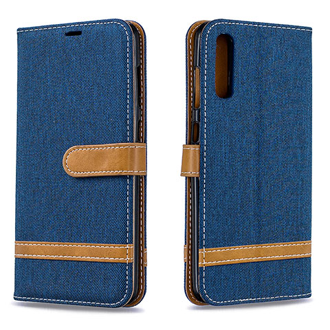 Coque Portefeuille Livre Cuir Etui Clapet B16F pour Samsung Galaxy A70 Bleu Royal