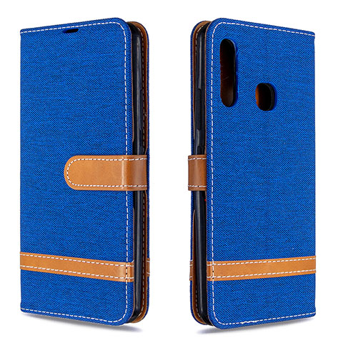 Coque Portefeuille Livre Cuir Etui Clapet B16F pour Samsung Galaxy A70E Bleu