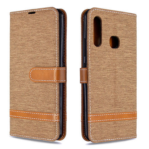 Coque Portefeuille Livre Cuir Etui Clapet B16F pour Samsung Galaxy A70E Or