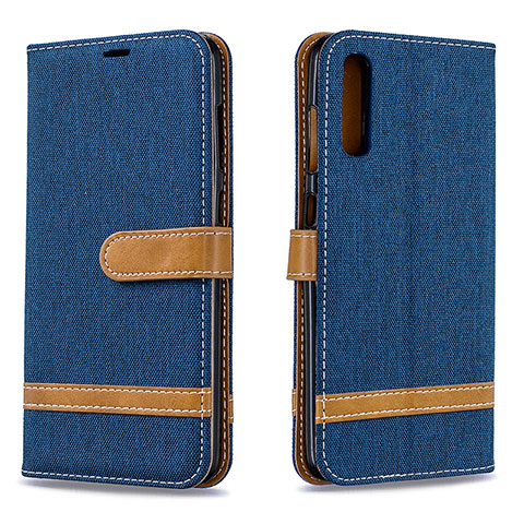 Coque Portefeuille Livre Cuir Etui Clapet B16F pour Samsung Galaxy A70S Bleu Royal