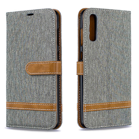 Coque Portefeuille Livre Cuir Etui Clapet B16F pour Samsung Galaxy A70S Gris