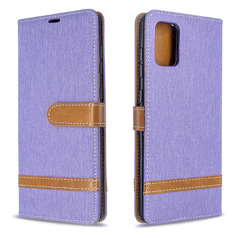 Coque Portefeuille Livre Cuir Etui Clapet B16F pour Samsung Galaxy A71 4G A715 Violet Clair