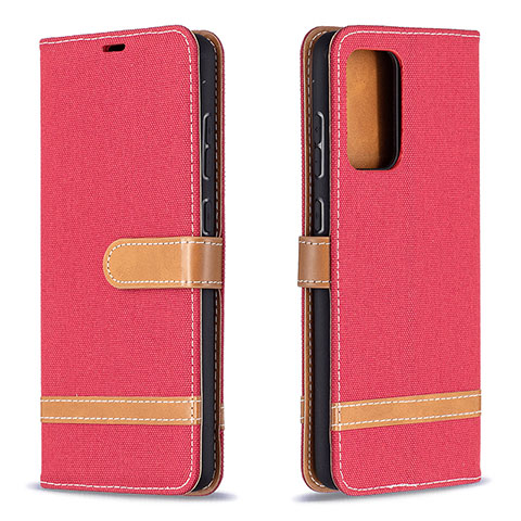 Coque Portefeuille Livre Cuir Etui Clapet B16F pour Samsung Galaxy A72 4G Rouge