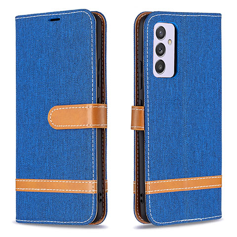 Coque Portefeuille Livre Cuir Etui Clapet B16F pour Samsung Galaxy A82 5G Bleu