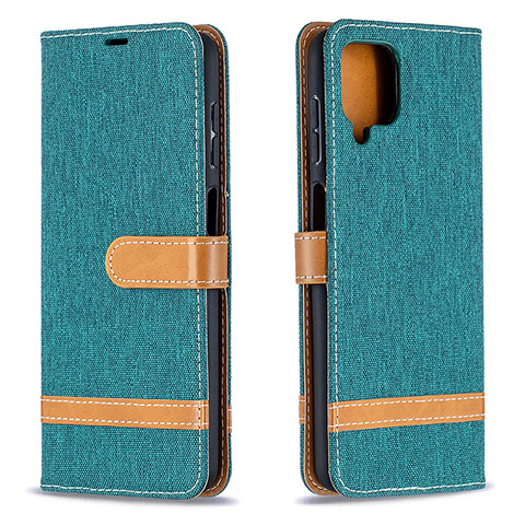 Coque Portefeuille Livre Cuir Etui Clapet B16F pour Samsung Galaxy F12 Vert