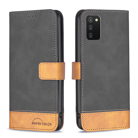 Coque Portefeuille Livre Cuir Etui Clapet B16F pour Samsung Galaxy M02s Noir