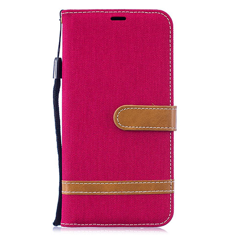 Coque Portefeuille Livre Cuir Etui Clapet B16F pour Samsung Galaxy M10 Rouge