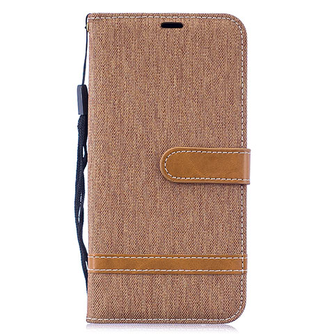 Coque Portefeuille Livre Cuir Etui Clapet B16F pour Samsung Galaxy M20 Or