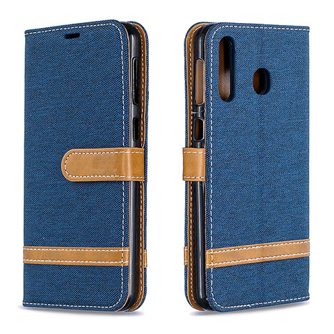 Coque Portefeuille Livre Cuir Etui Clapet B16F pour Samsung Galaxy M30 Bleu Royal