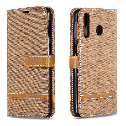 Coque Portefeuille Livre Cuir Etui Clapet B16F pour Samsung Galaxy M30 Or