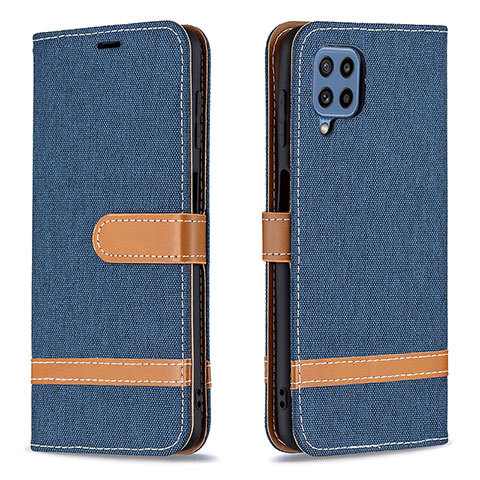 Coque Portefeuille Livre Cuir Etui Clapet B16F pour Samsung Galaxy M32 4G Bleu Royal