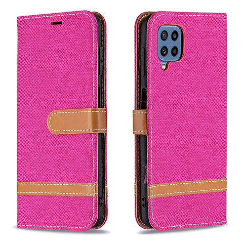 Coque Portefeuille Livre Cuir Etui Clapet B16F pour Samsung Galaxy M32 4G Rose Rouge