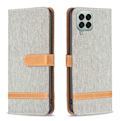 Coque Portefeuille Livre Cuir Etui Clapet B16F pour Samsung Galaxy M33 5G Gris