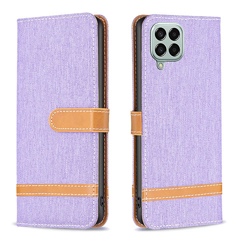 Coque Portefeuille Livre Cuir Etui Clapet B16F pour Samsung Galaxy M33 5G Violet Clair