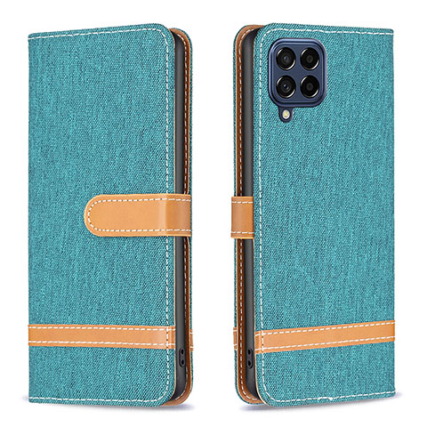 Coque Portefeuille Livre Cuir Etui Clapet B16F pour Samsung Galaxy M53 5G Vert