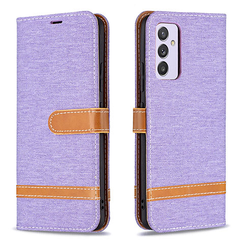 Coque Portefeuille Livre Cuir Etui Clapet B16F pour Samsung Galaxy M54 5G Violet Clair