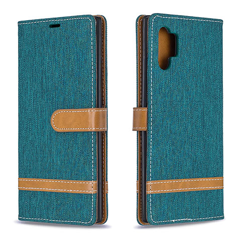 Coque Portefeuille Livre Cuir Etui Clapet B16F pour Samsung Galaxy Note 10 Plus 5G Vert