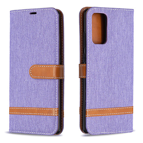 Coque Portefeuille Livre Cuir Etui Clapet B16F pour Samsung Galaxy Note 20 5G Violet Clair