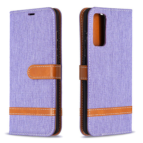 Coque Portefeuille Livre Cuir Etui Clapet B16F pour Samsung Galaxy S20 FE 4G Violet Clair