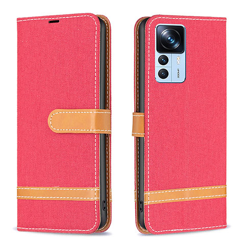 Coque Portefeuille Livre Cuir Etui Clapet B16F pour Xiaomi Mi 12T 5G Rouge