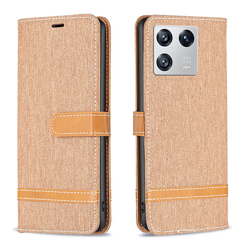 Coque Portefeuille Livre Cuir Etui Clapet B16F pour Xiaomi Mi 13 5G Or