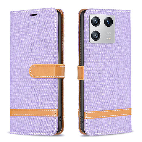 Coque Portefeuille Livre Cuir Etui Clapet B16F pour Xiaomi Mi 13 Pro 5G Violet Clair