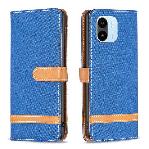 Coque Portefeuille Livre Cuir Etui Clapet B16F pour Xiaomi Poco C50 Bleu Royal