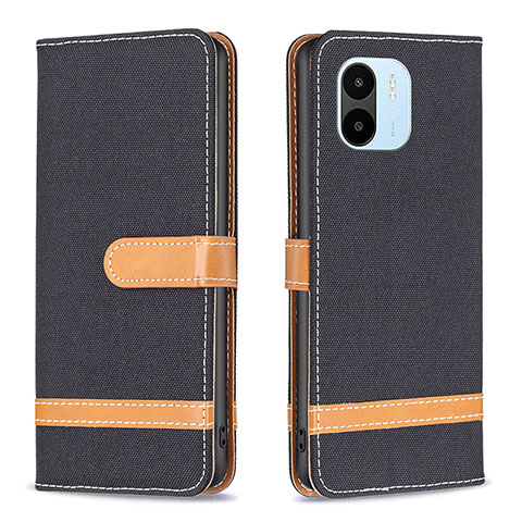 Coque Portefeuille Livre Cuir Etui Clapet B16F pour Xiaomi Poco C50 Noir